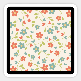 Vintage Flowers Sticker